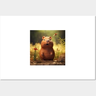 Clay Capybara 2 Posters and Art